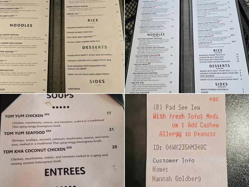 Mango Thai Menu