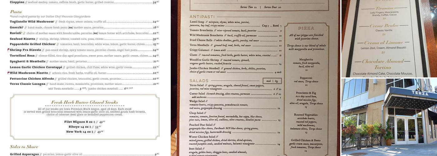 Terza Menu