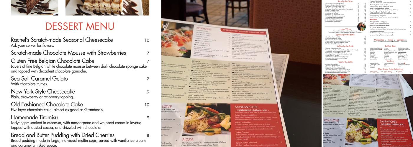 Victoria's Ristorante & Wine Bar Menu