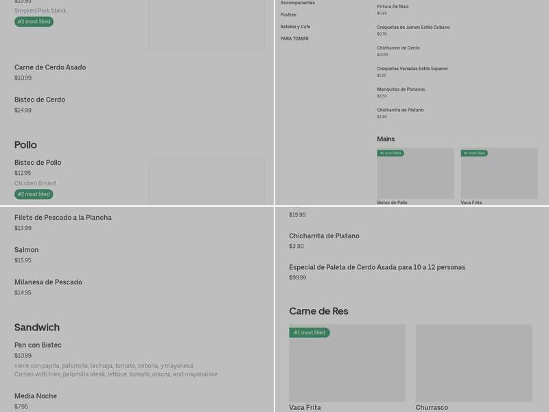 Maruchi Restaurant Menu