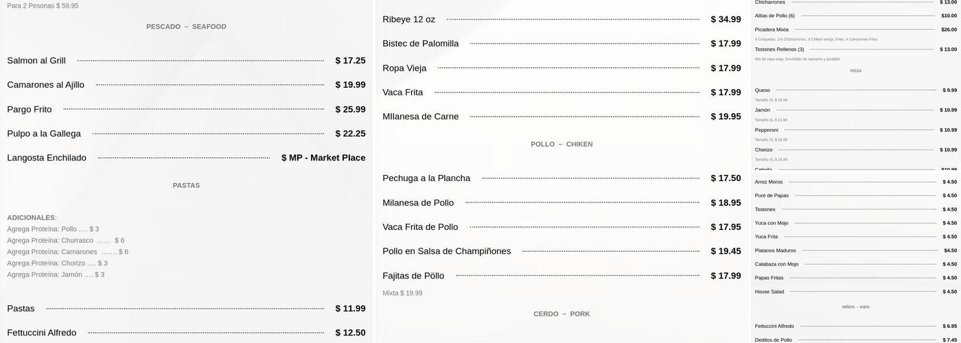 Bryan Restaurant Menu