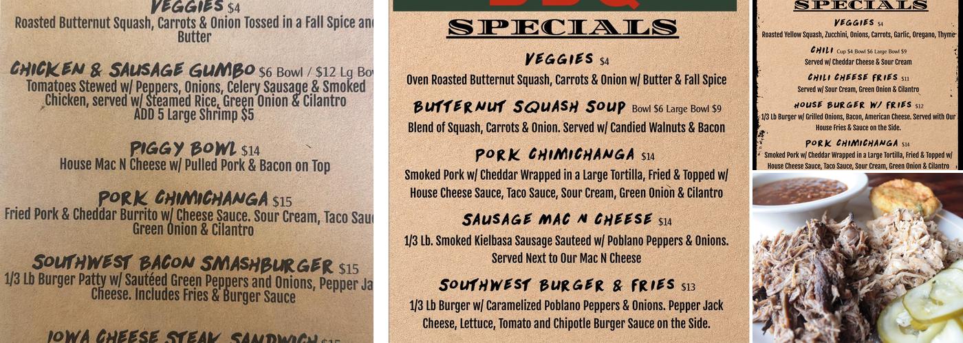 Old Armory BBQ Menu