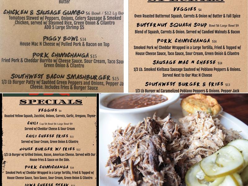 Old Armory BBQ Menu