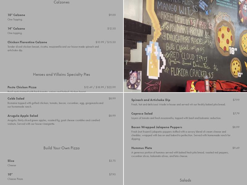 Gaines Street Pies Menu