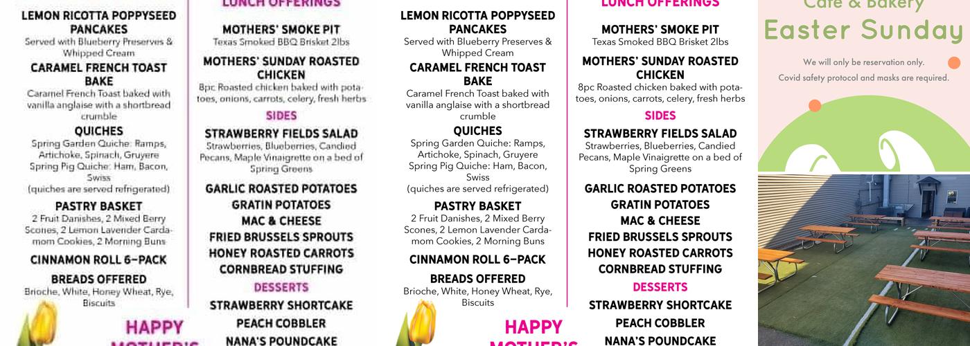 Uptowne Cafe & Bakery Menu