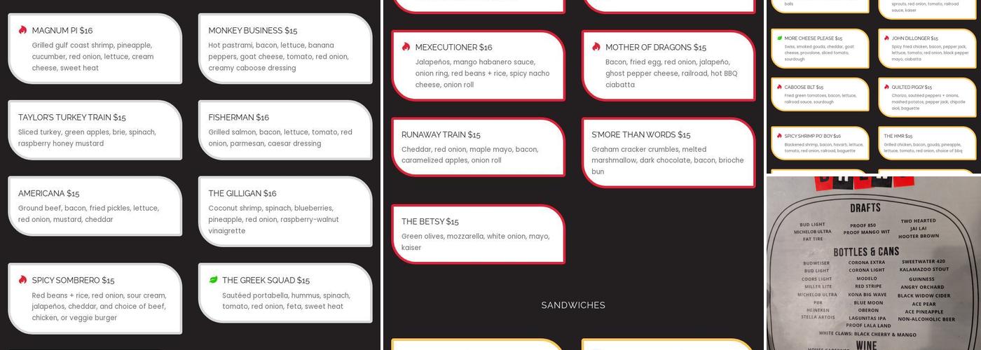 Midtown Caboose Menu