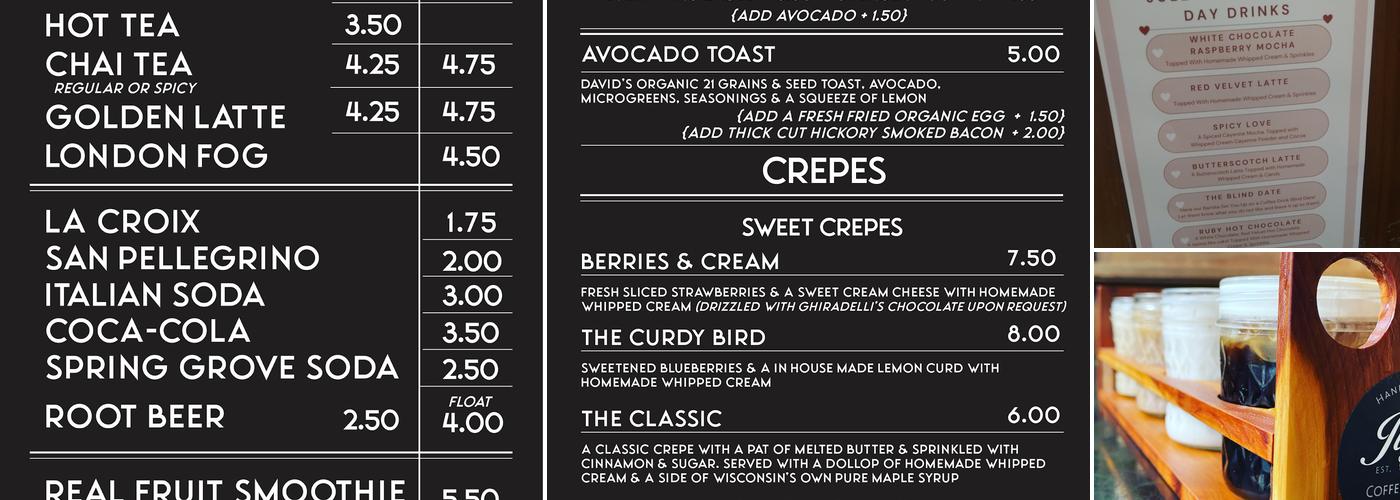 Jules Coffee House Menu