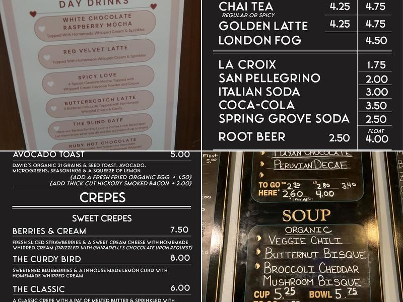 Jules Coffee House Menu