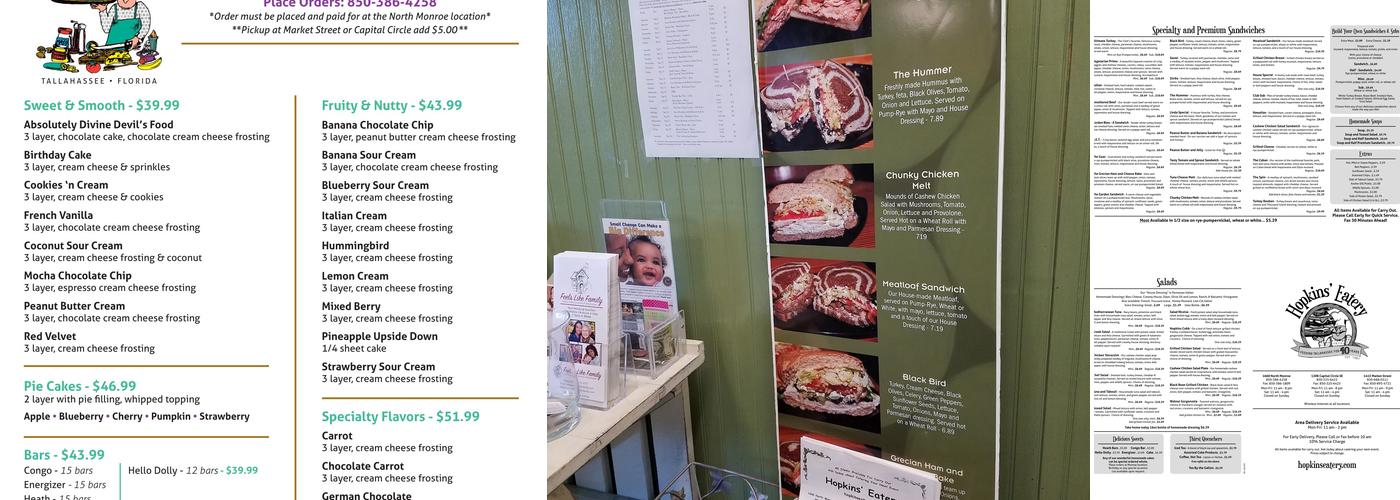 Hopkins Eatery Menu