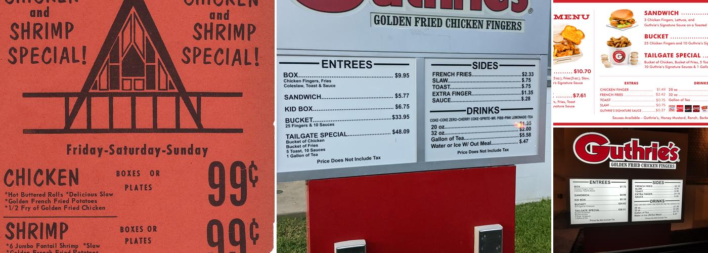 Guthrie's Menu