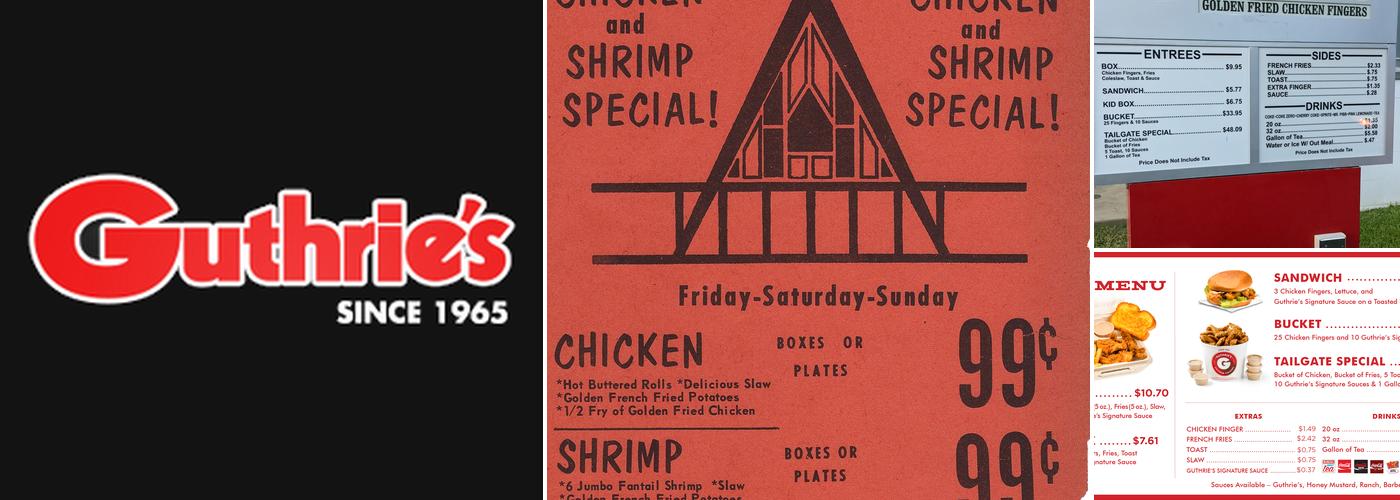 Guthrie's Menu