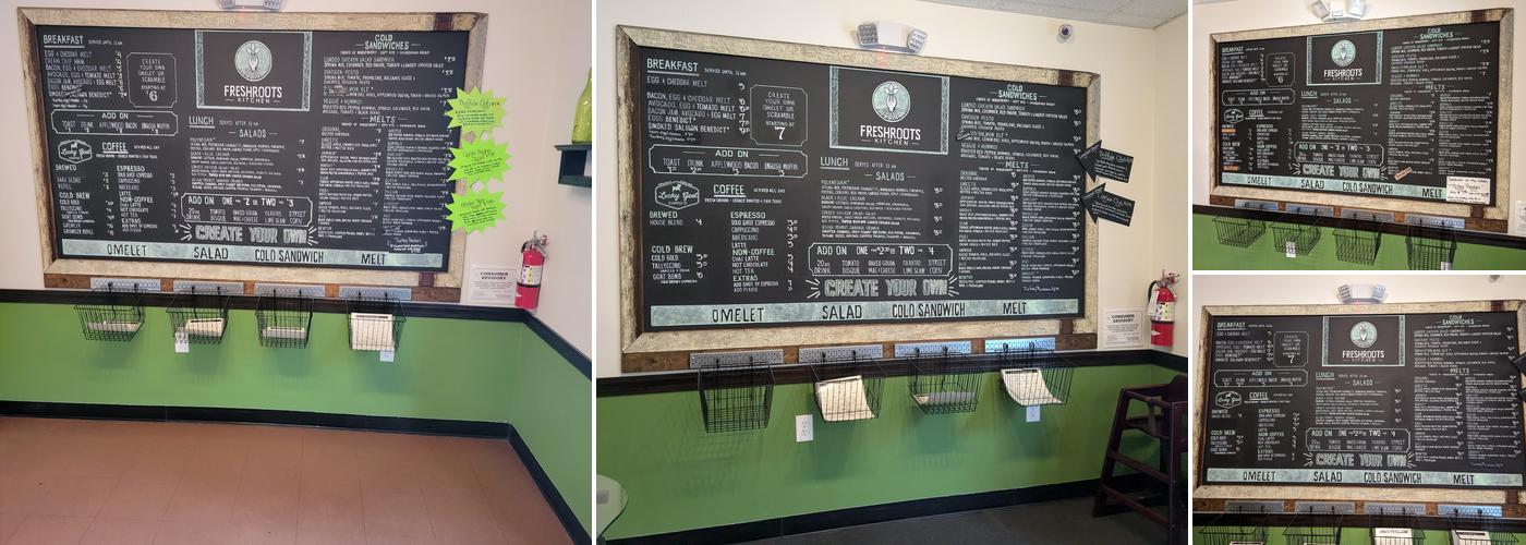 Freshroots Kitchen Menu