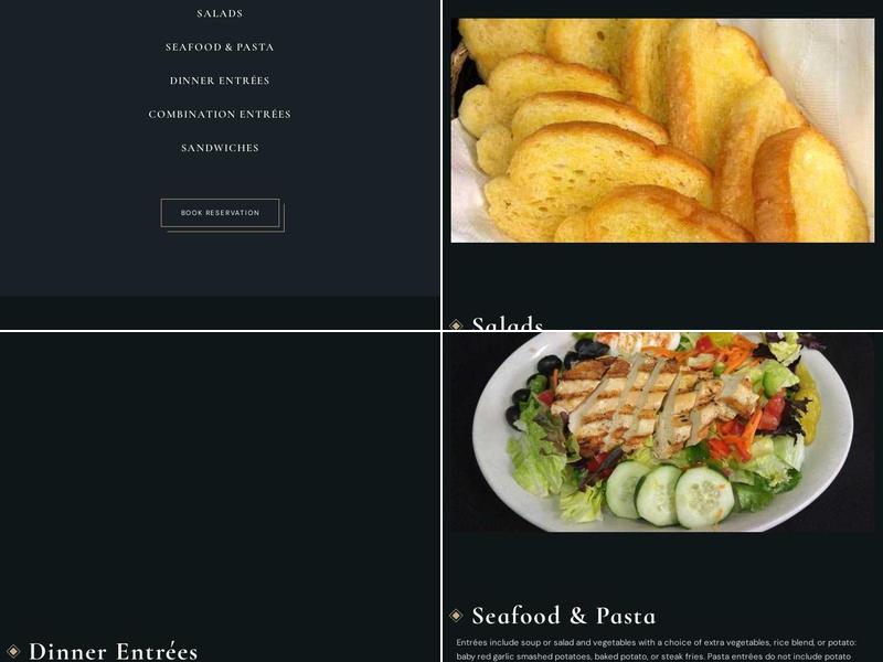 Digger's Sting Restaurant Menu