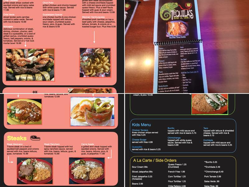 Tequila's Bar & Grill Menu