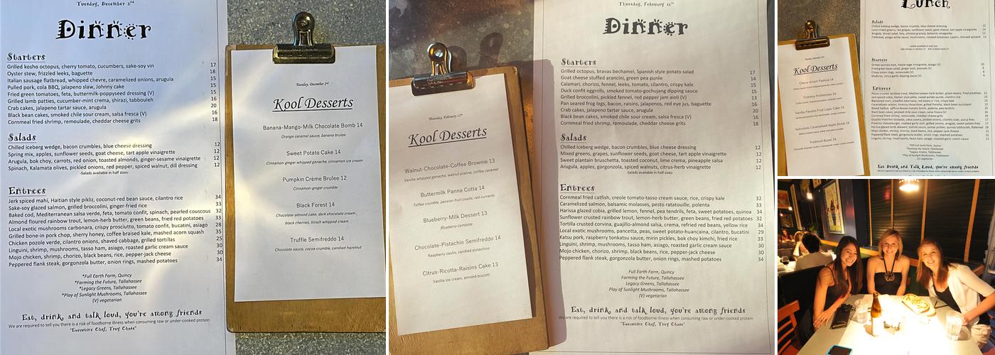 Kool Beanz Cafe Menu