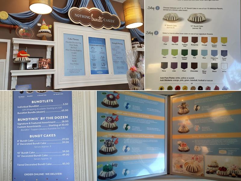Nothing Bundt Cakes Menu