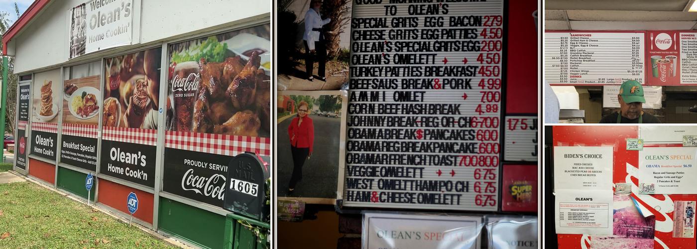 Olean's Cafe Menu