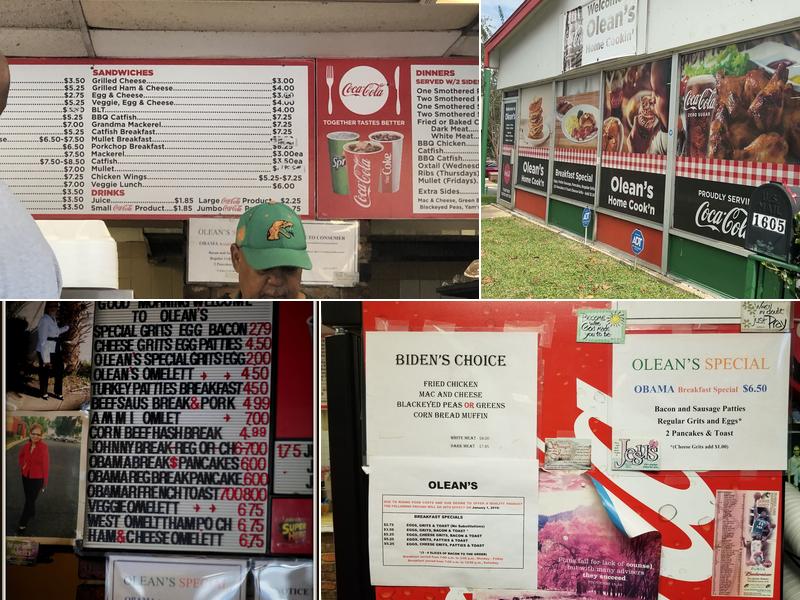 Olean's Cafe Menu