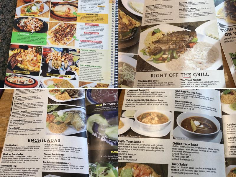 El Jalisco Monroe Menu