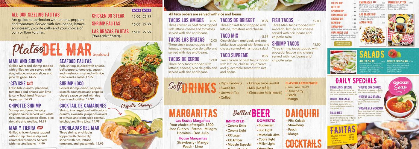Las Brazas Mexican Grill Menu