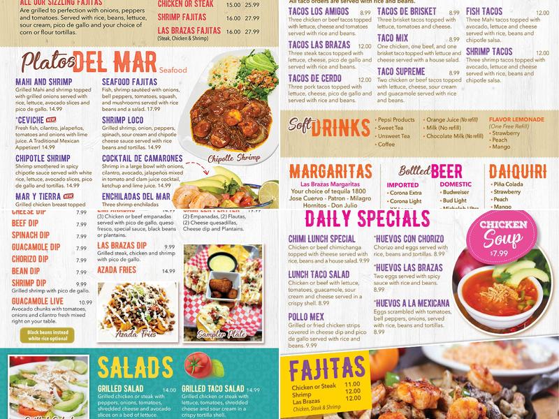 Las Brazas Mexican Grill Menu