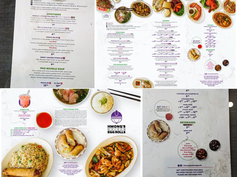 Hmong's Golden Egg Rolls Menu