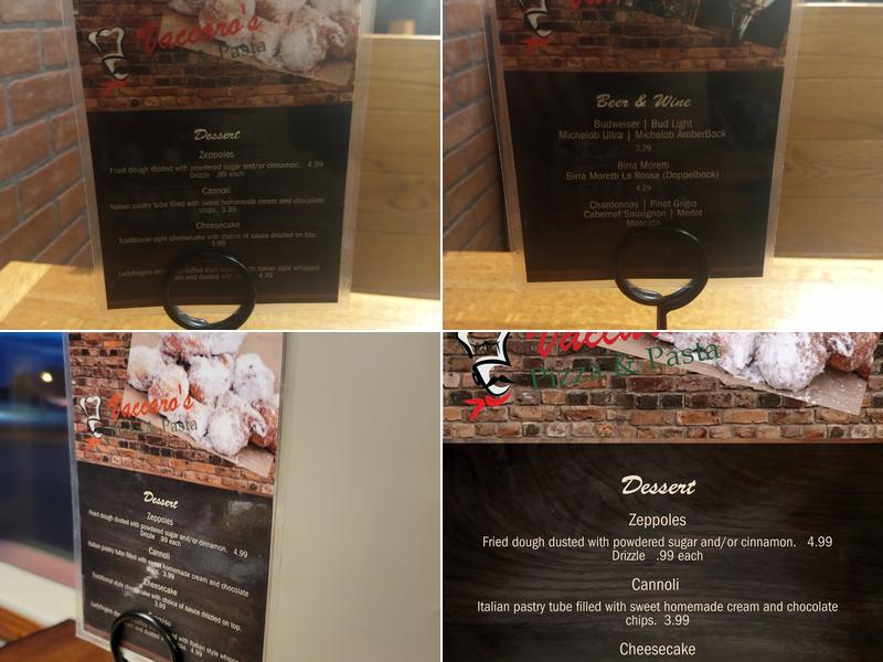 Vaccaro's Pizza & Pasta Menu