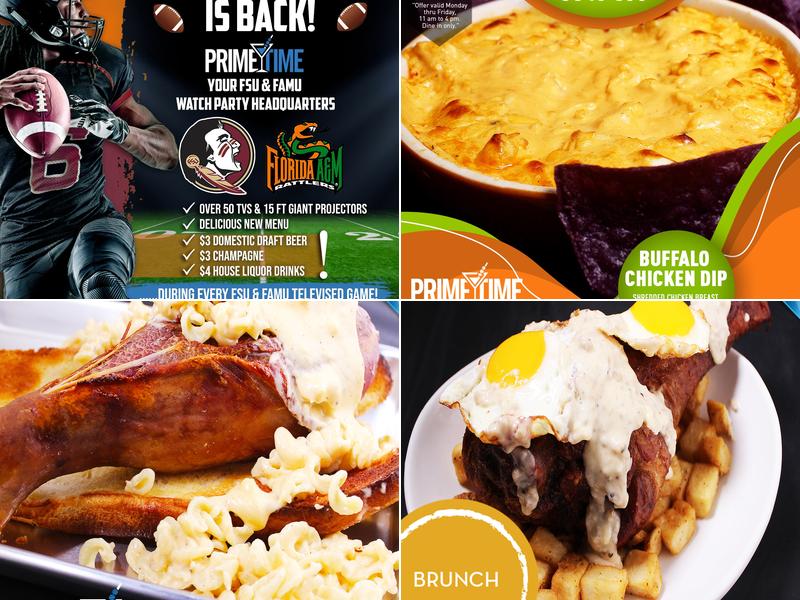 Prime Time Restaurant & Bar Menu