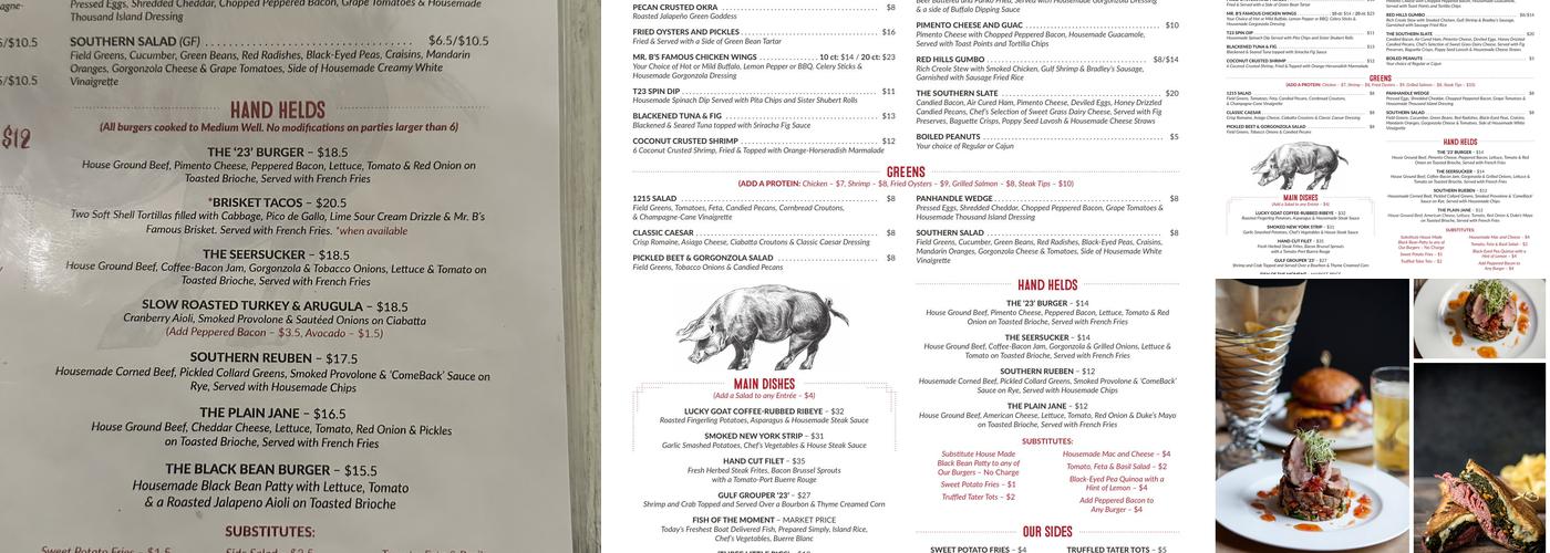 Table 23 Menu