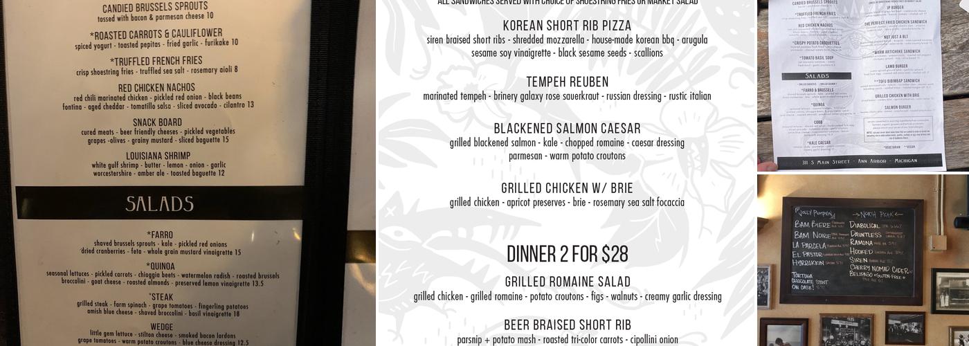Jolly Pumpkin Café & Brewery Menu