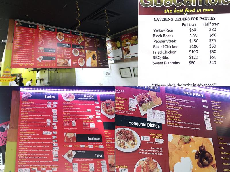 Tacos Guacamole Menu