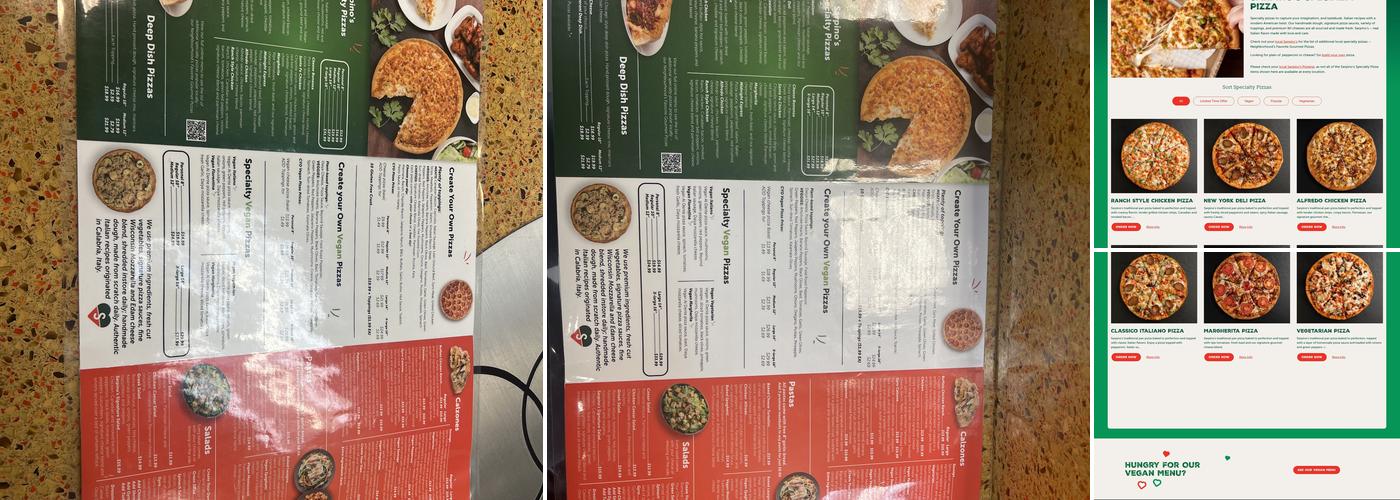 Sarpino's Pizzeria Fort Lauderdale Menu