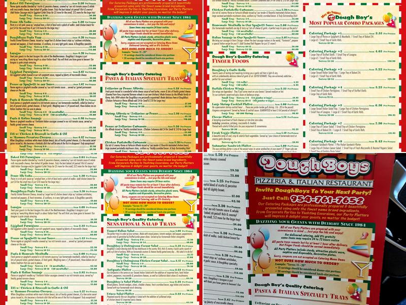 Dough Boys Pizzeria & Italian Restaurant Menu