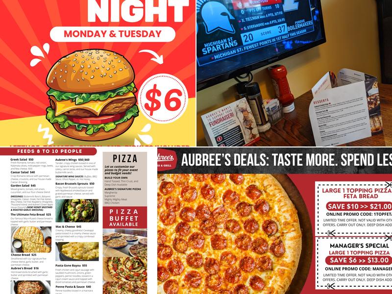 Aubree's Pizzeria & Grill Menu