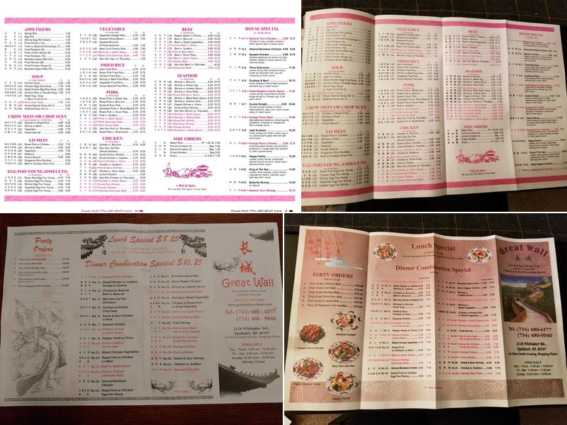 Great Wall Chinese Restaurant, Ypsilanti Menu, Reviews (163), Photos