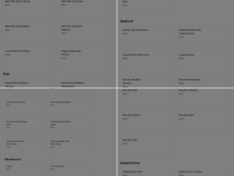 Golden Dragon Chinese Kitchen Menu