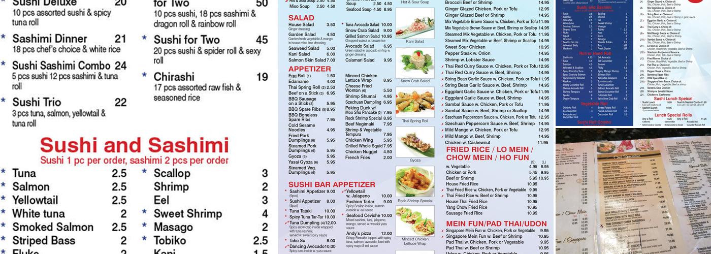 Peninsula Asian Fusion Menu
