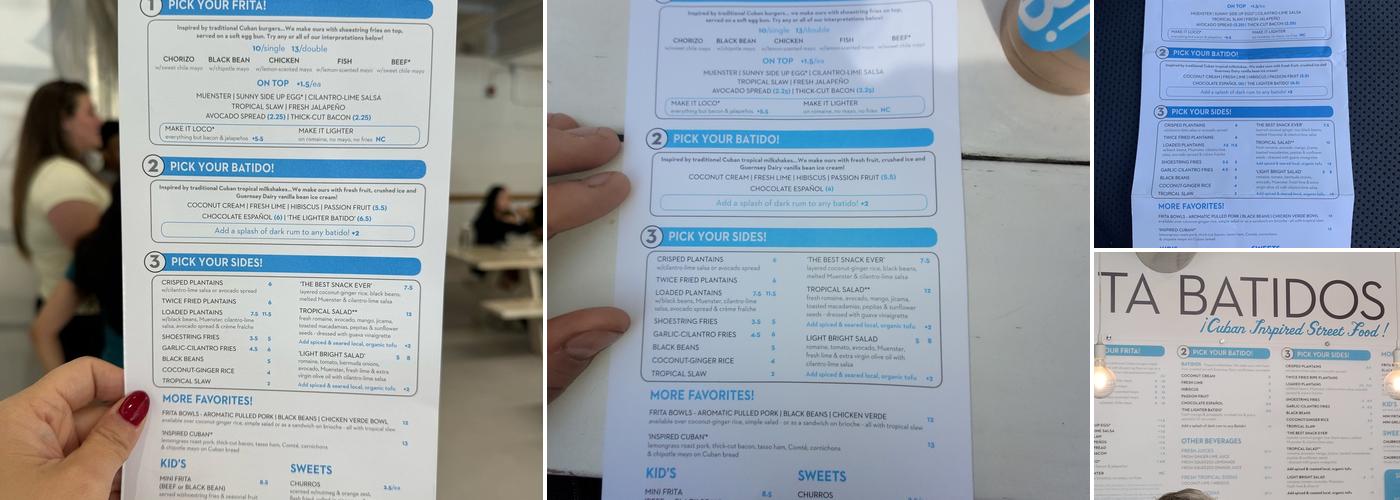 Frita Batidos Ann Arbor Menu