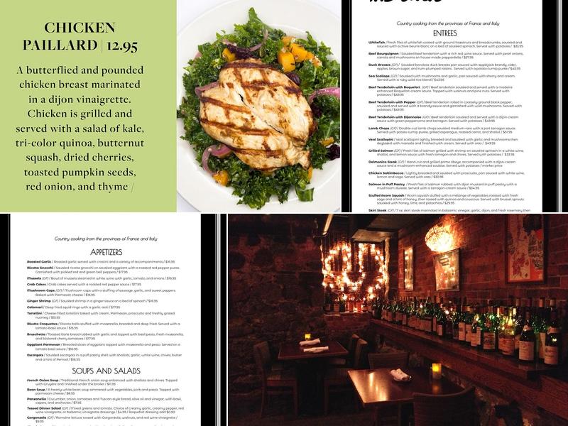 The Earle Restaurant Menu