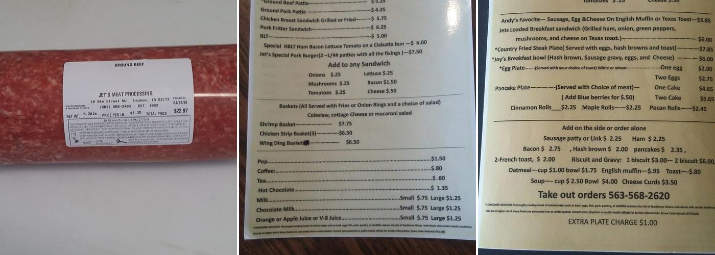 Jet Cafe Menu