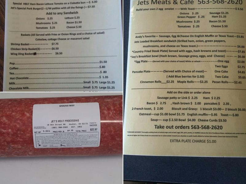 Jet Cafe Menu