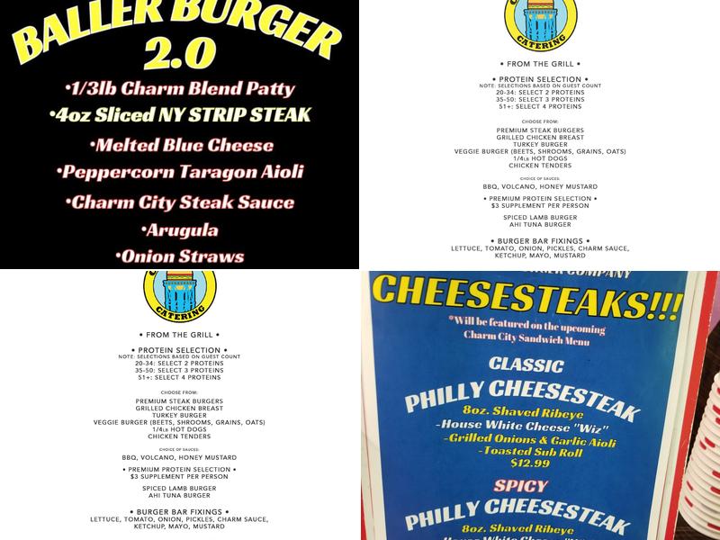 Charm City Burger Company Menu