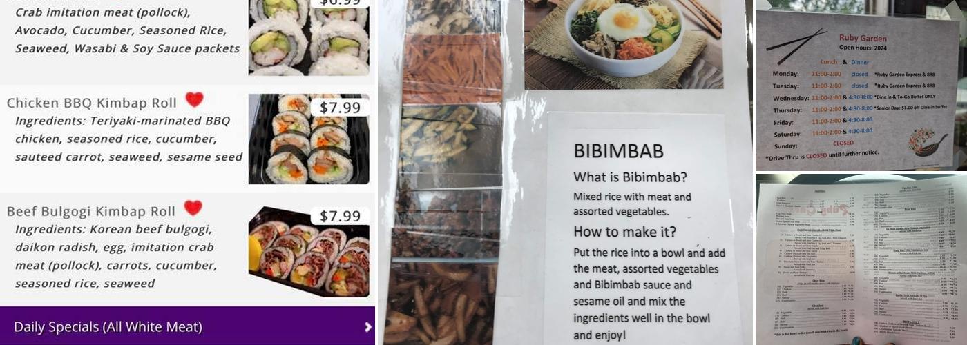 Ruby Garden Menu