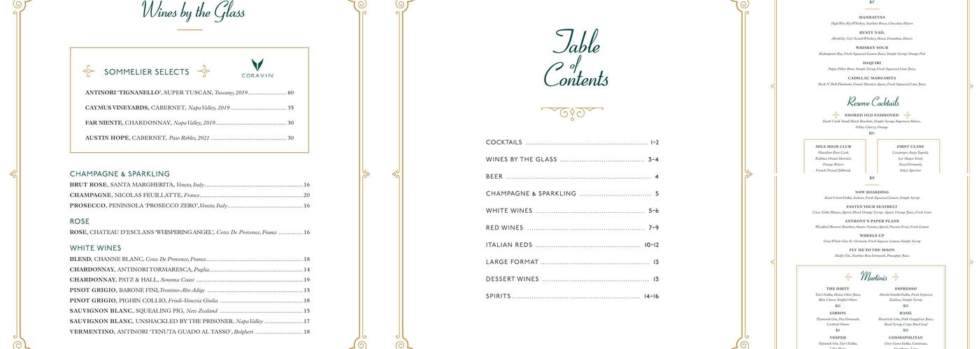 Anthony's Runway 84 Menu