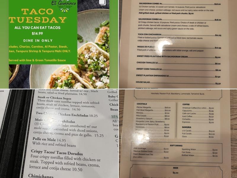 El Guanaco Taqueria Y Antojitos Menu