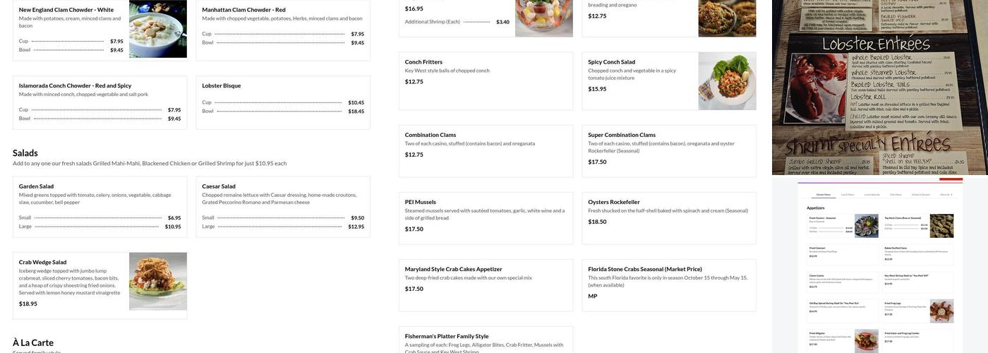 Rustic Inn Crabhouse Menu