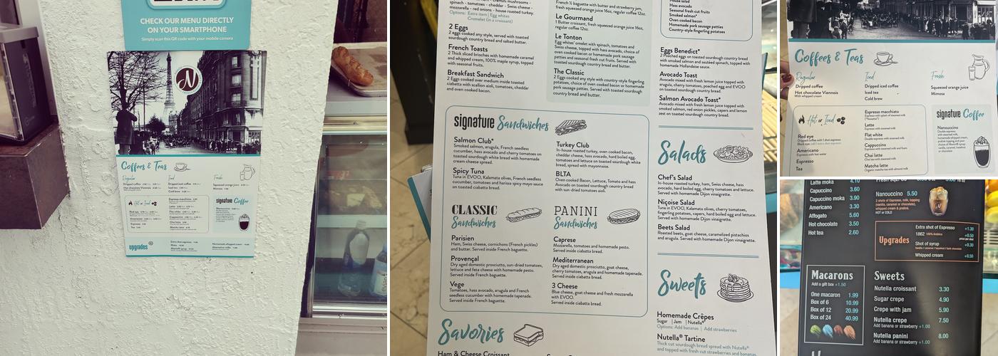 Nanou French Bakery & Café Menu