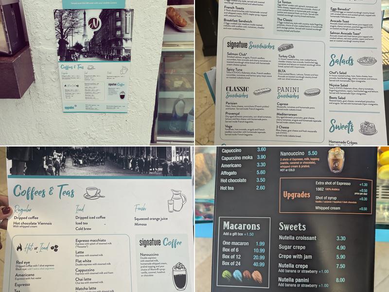 Nanou French Bakery & Café Menu