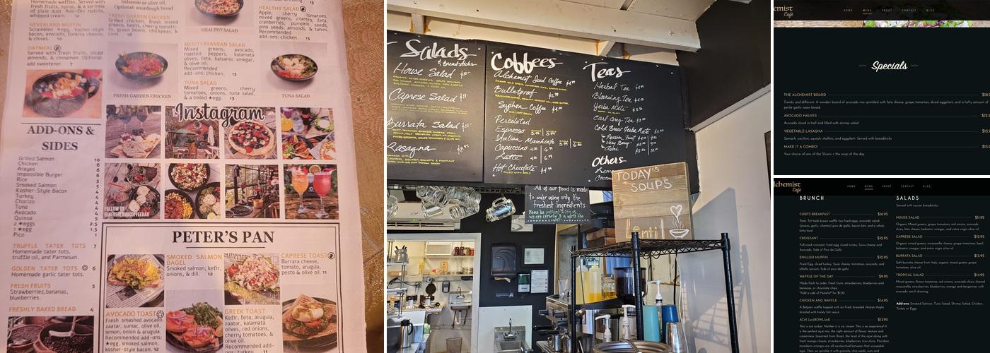 The Alchemist Café Menu