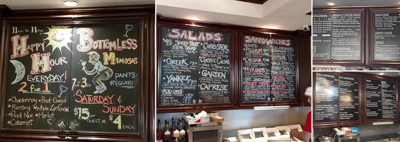 Stork's Bakery & Coffee House Menu